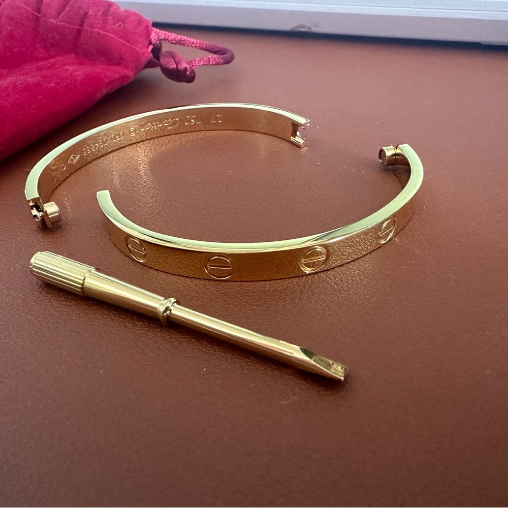 Gold screw cuff bracelet